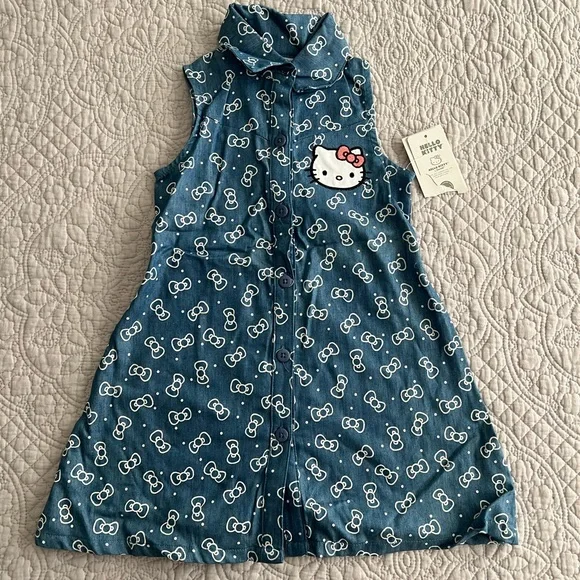 Hello Kitty Dresses | Hello Kitty Dress For Little Girls, Size 2t | Color: Blue/White | Size: 2tg | Fancycloset12's Closet Hello Kitty Dresses | Hello Kitty Dress For Little Girls, Size 2t | Color: Blue/White | Size: 2tg | Fancycloset12's Closet